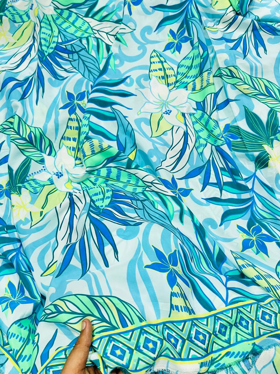 Most Premium Pure Natural FRENCH Crepe FABRIC Digital PRINTED (Big WIDTH!!)