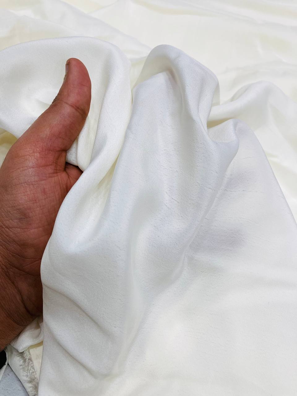 Most Premium Pure Natural CREPE FABRIC (DYEABLE ALSO) (Big WIDTH!!)