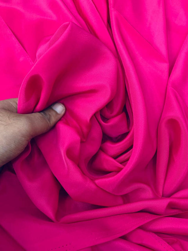 Most Premium Pure Viscose Natural CREPE FABRIC (Hot PINK)