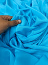 Most Premium Pure Viscose Natural CREPE FABRIC (BLUE)