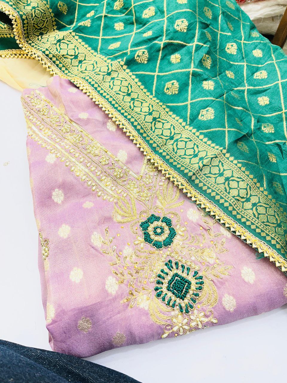 Premium Pure Suit With Dupatta (Complete Suit) on SALE Prices