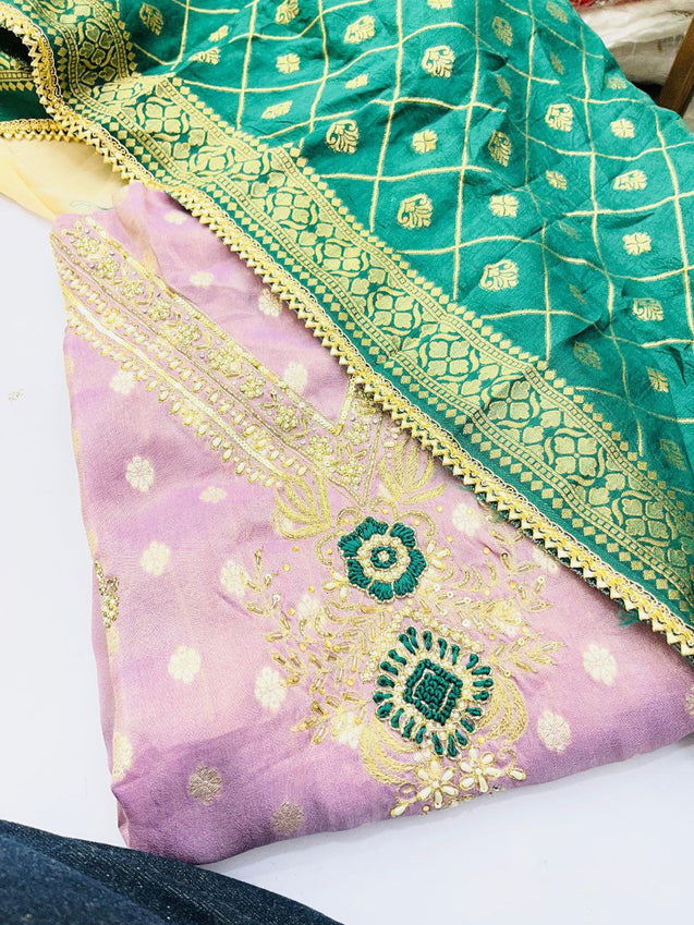 Premium Pure Suit With Dupatta (Complete Suit) on SALE Prices