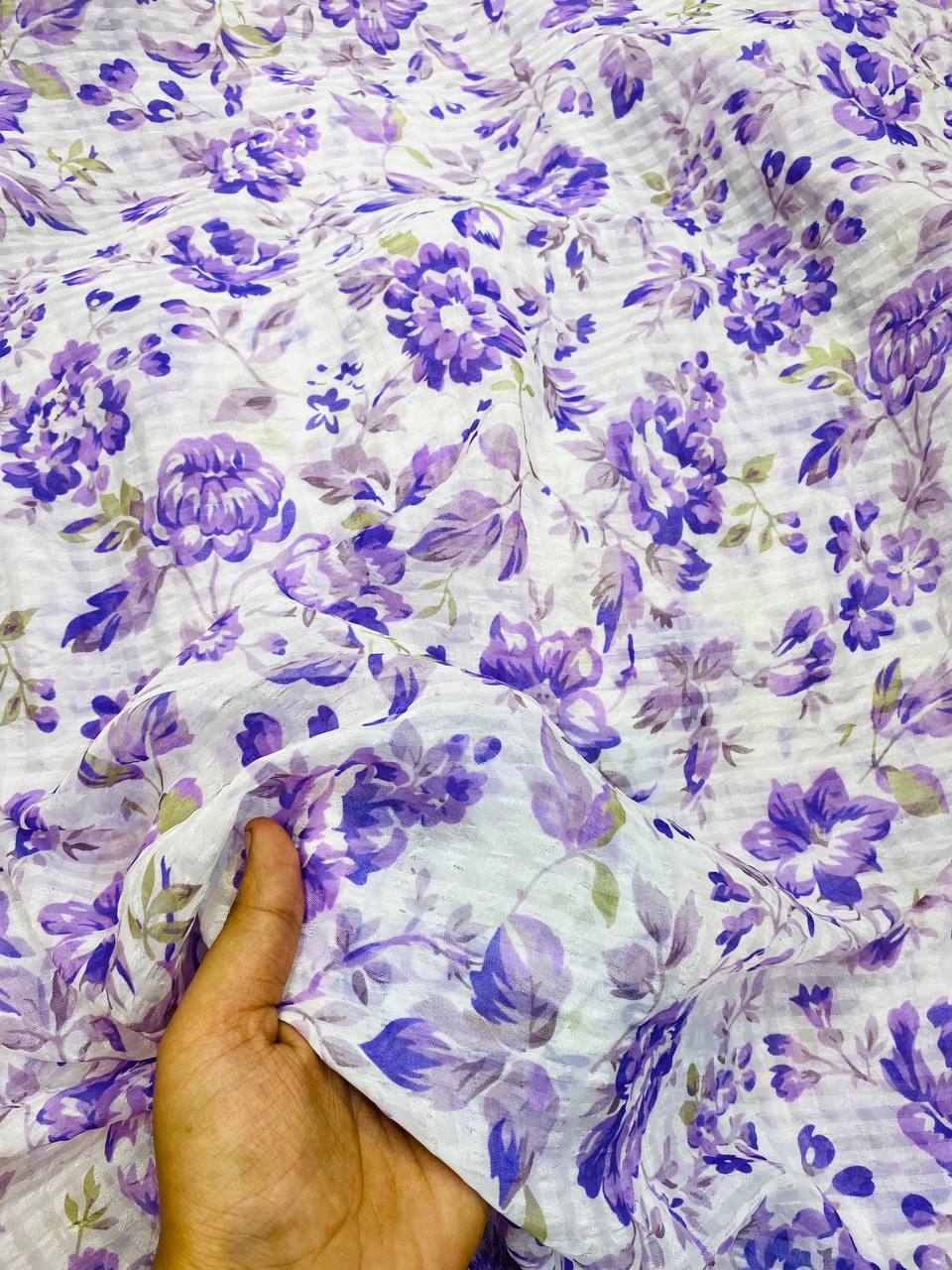 Most Premium Pure Chiffon FABRIC With Dobby Digital PRINTED (Big WIDTH!!)