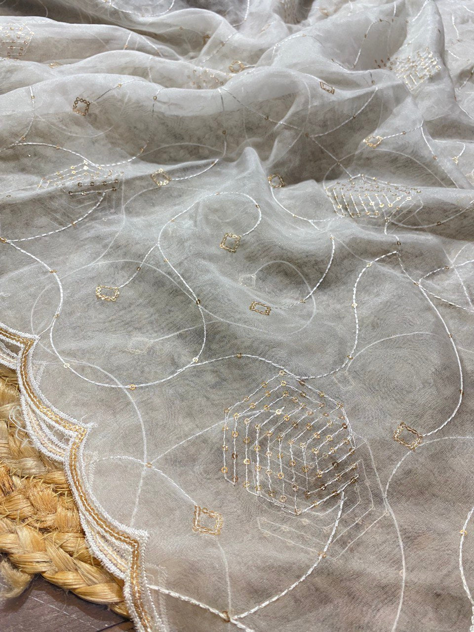 SALE Prices - Premium Organza Fine Embroidery Dupatta