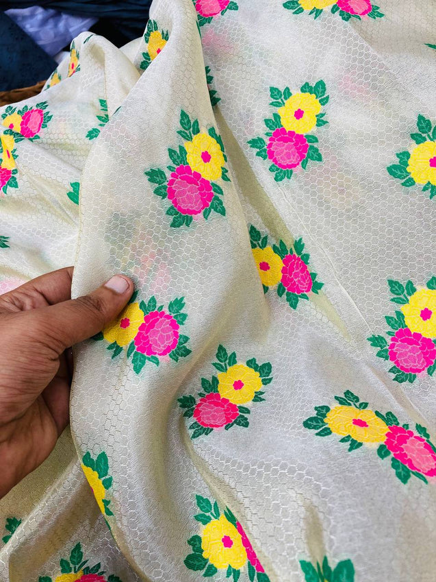 Premium Pure Cosmos (Russian) Silk FABRIC  Weaving