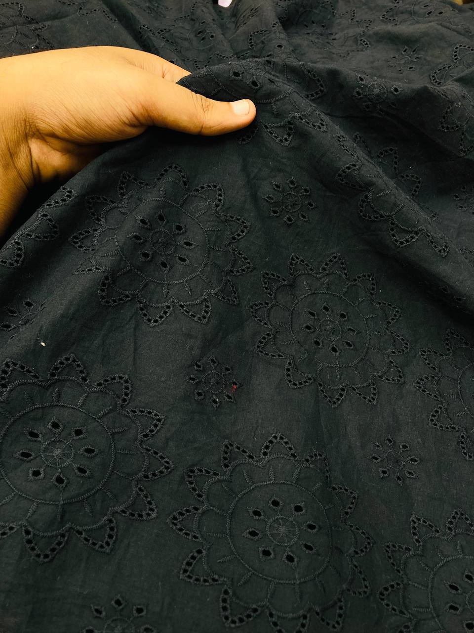 Premium Pure Cotton Fabric With Hakuba Chikankari Embroidery (Big WIDTH!!)