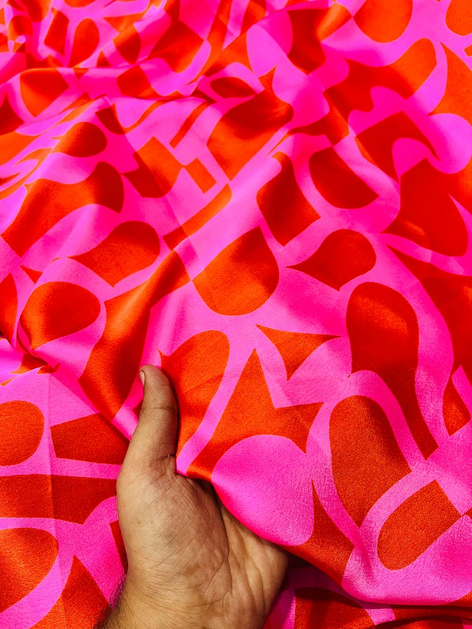 Premium Plain Japanese Satin PRINTED Fabric (Big WIDTH!!)