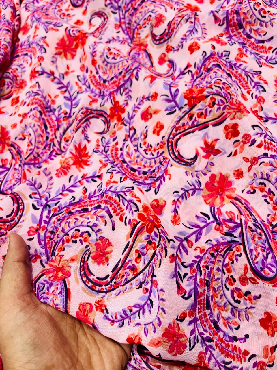Most Premium Pure Chiffon FABRIC With Digital PRINTED (Big WIDTH!!)
