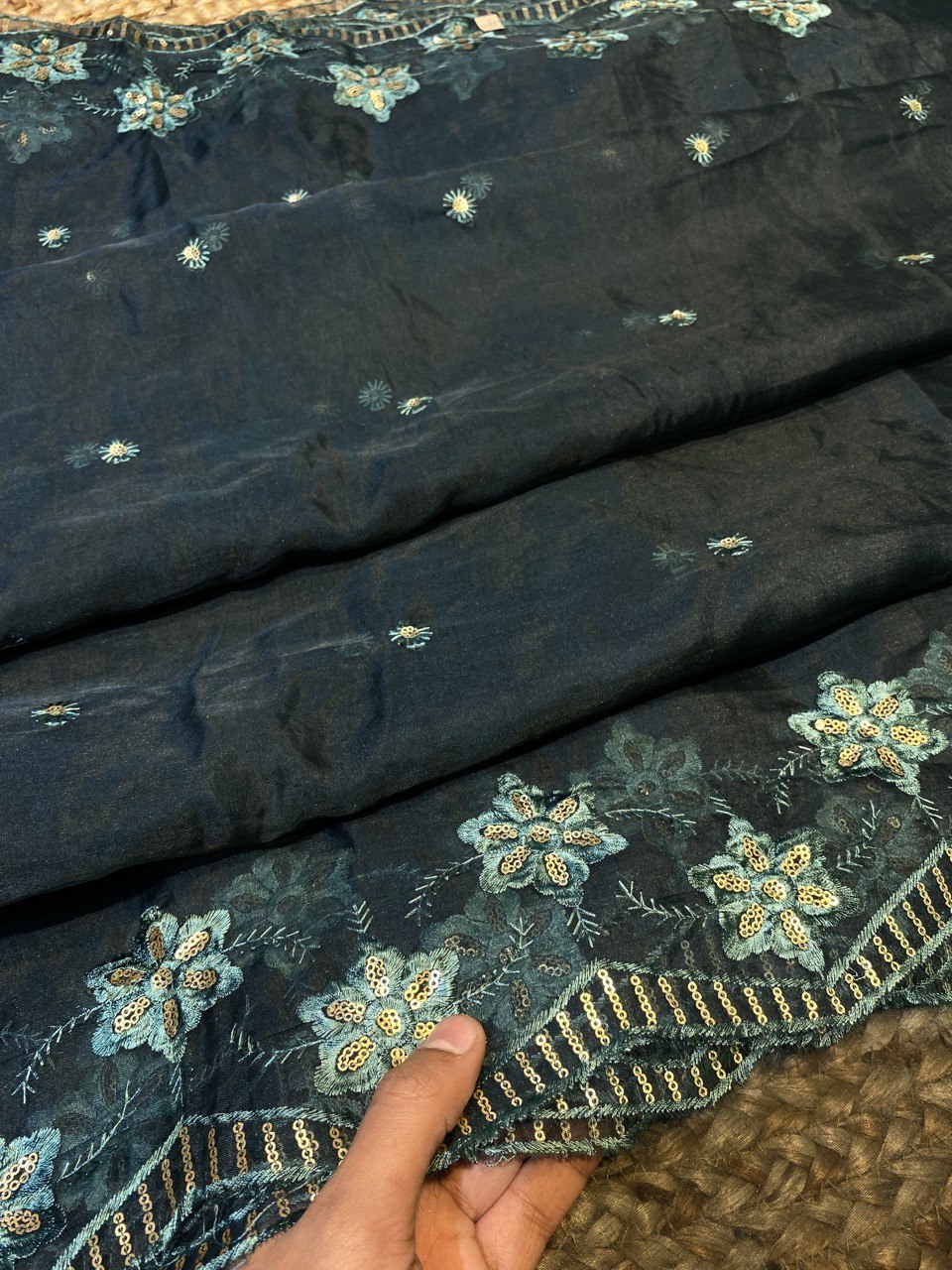 Most Premium Quality Of Organza With Fine Embroidery (Big WIDTH!!)