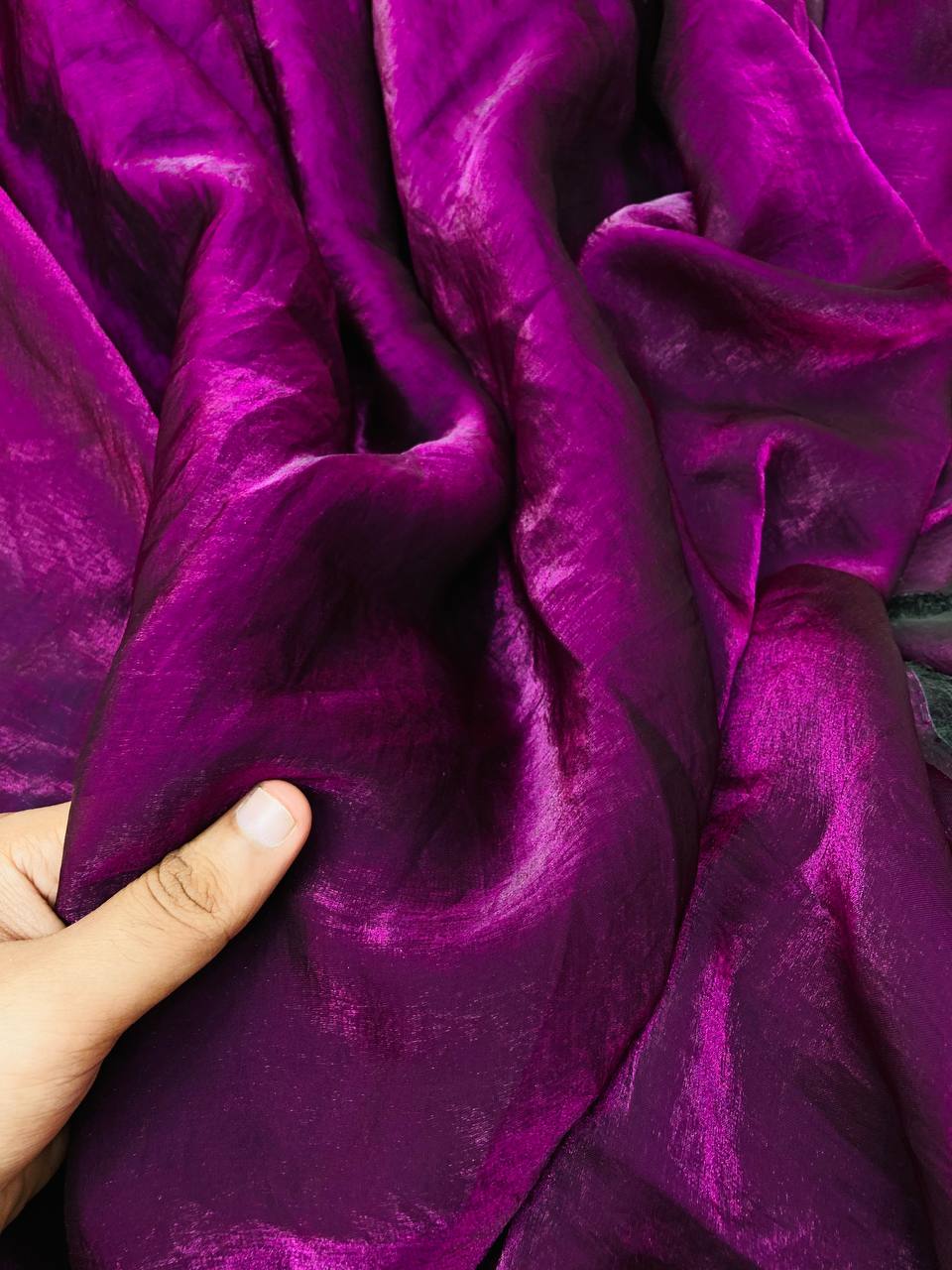 Premium Pure Jimmy Choo. Organza FABRIC (PURPLE)