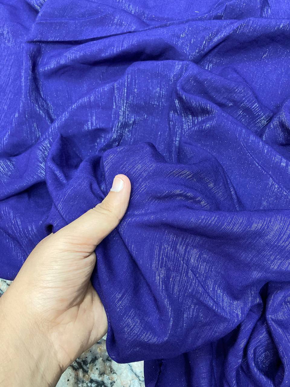 Most Premium Pure Imported Modal Cotton Satin FABRIC (Big WIDTH!!) - (Purple)