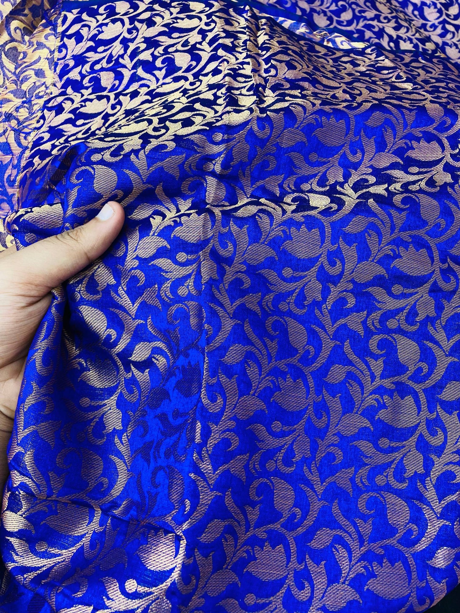 Most Premium Banarasi Brocade FABRIC (Purple)
