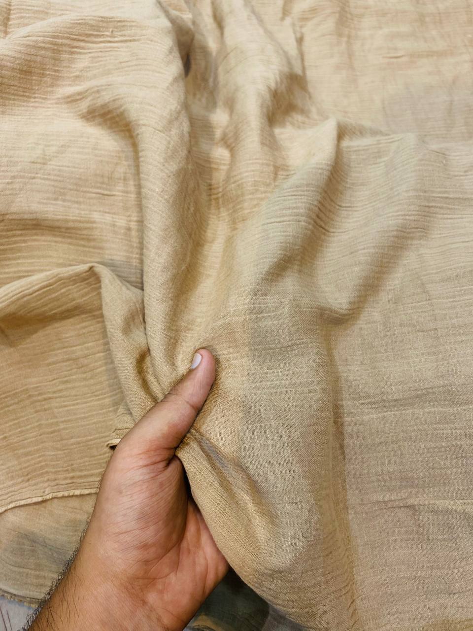 Most Premium Double Cloth Cotton FABRIC (Big WIDTH!!) (Beige Color) (SALE PRICES)