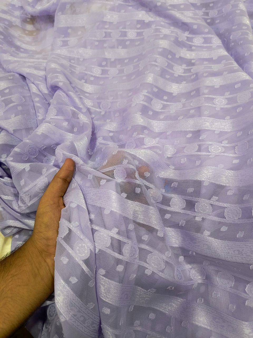 Premium Fine Thread Weaving On Pure Georgette FABRIC (Big WIDTH!!)