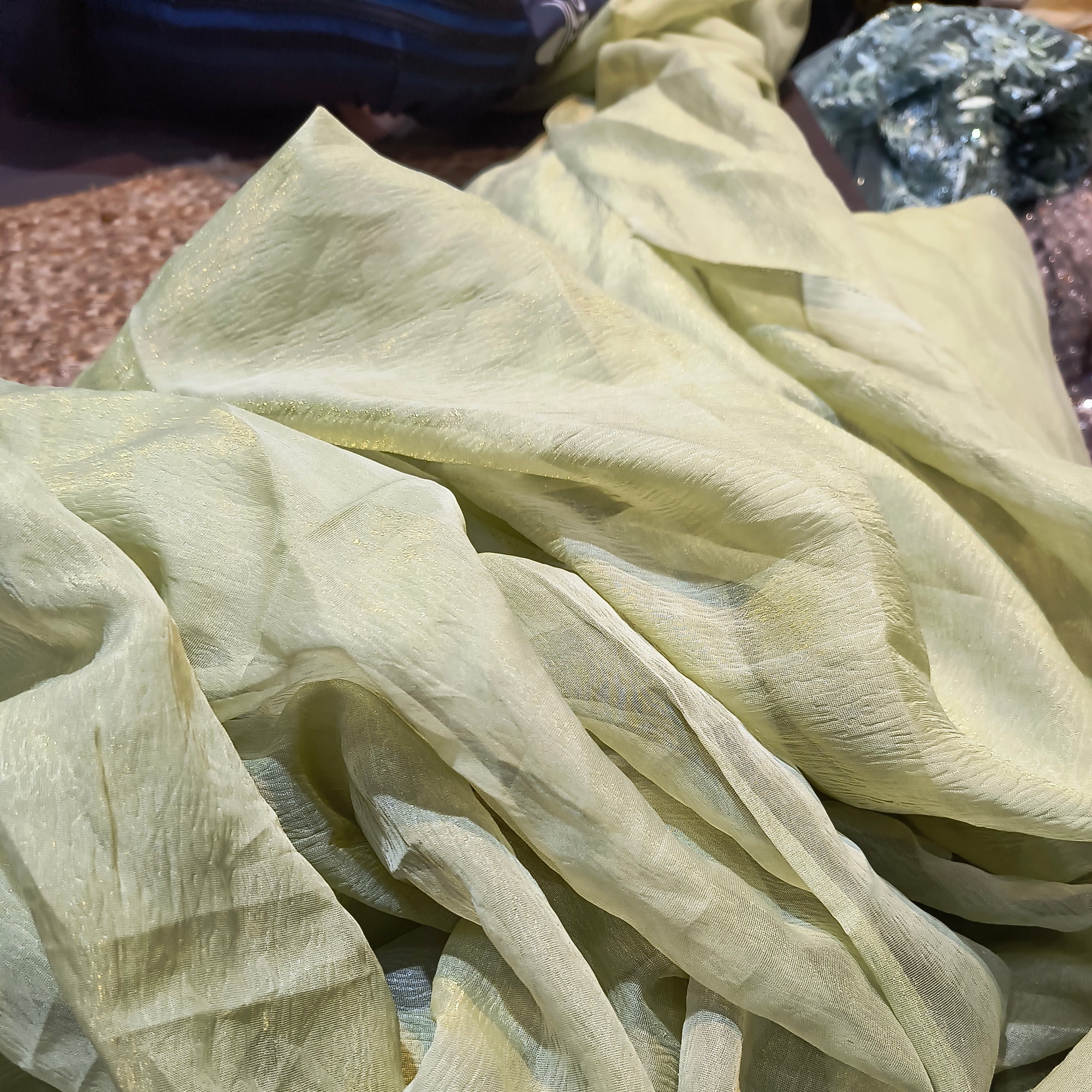 (Cut Piece SALE Fabric) Premium Pure Plain FABRIC - 5.25 Meter Cut Size