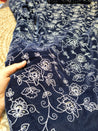 (Cut Piece SALE Fabric) Premium Pure Imported Velvet Fabric With Fine Embroidery (Cut SIZE: 2.50 Meter)