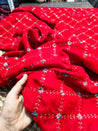(Cut Piece SALE Fabric) Premium Pure Imported Velvet Fabric With Fine Embroidery (Cut SIZE: 2.50 Meter)