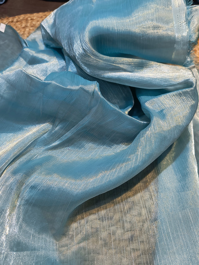 (Cut Piece SALE Fabric) Premium Pure Jimmy Choo. Organza FABRIC - 1 Meter Cut Size