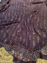 (Cut Piece SALE Fabric) Premium Pure  Fine Embroidery On Pure Georgette FABRIC - 6 Meter Cut Size